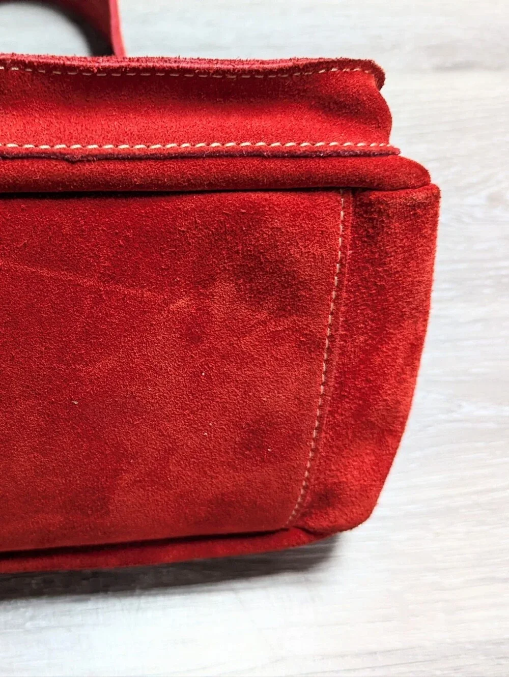 Vintage 2002 Banana Republic Suede Handbag Y2K